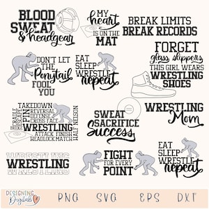 Wrestling SVG TShirt Design Bundle, Wrestling Mom SVG for Wrestling Shirt, Wrestling Coach Gift, Female Wrestling PNG Sublimation