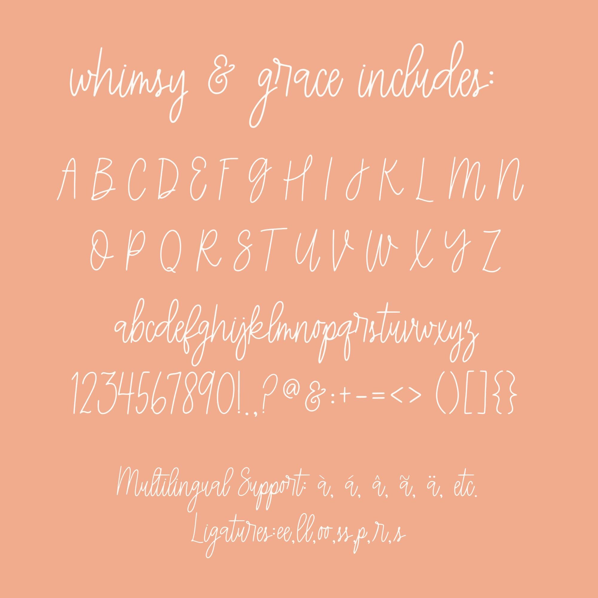 Whimsy & Grace, Cute Handwritten Font for Cricut, Cursive Script ...