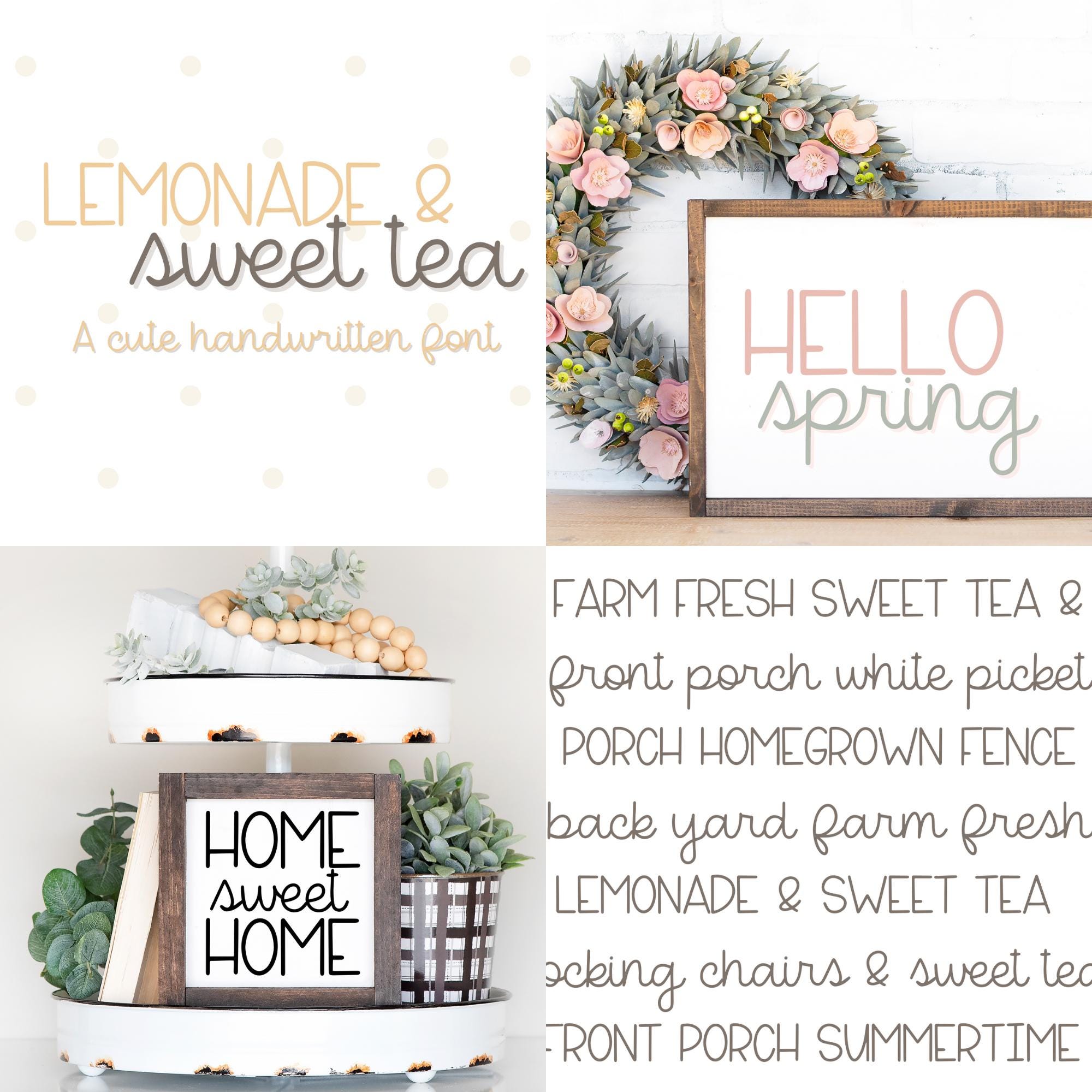 Farmhouse Font Bundle: 20 Handwritten Fonts for Cricut, Goodnotes ...