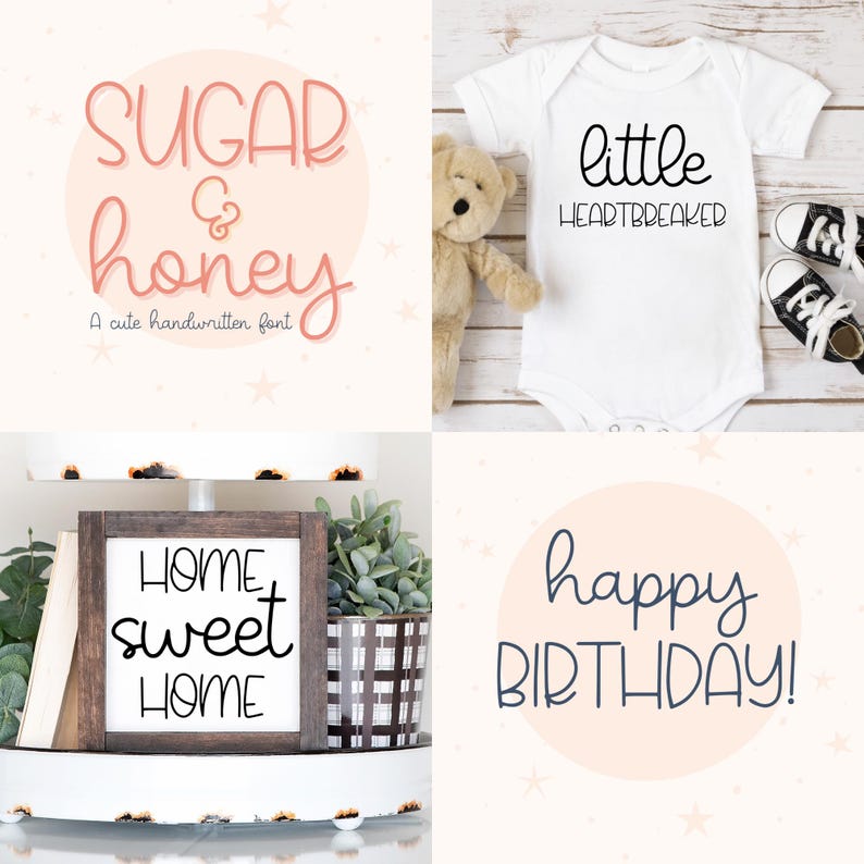 Cute Handwritten Font Bundle for Cricut, Cute Cursive Handwriting for Goodnotes, Procreate, SVGs, Cute Script Favorites Font Bundle image 8
