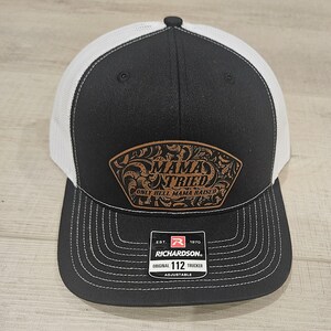 Mama Tried, Only Hell Mama Raised ,  Trucker Hat, Leatherette Patch Hat, Snapback Hat