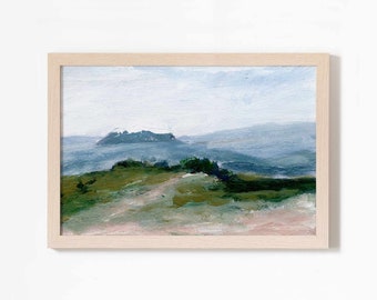 Abstract Mountain Landscape Art Print: Modern Giclee Wall Art