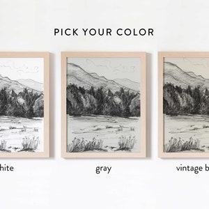 Smoky Mountains Pencil Sketch Art Print: Cades Cove Landscape Bild 4
