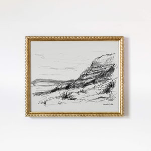 Colorado National Monument travel poster Landscape Art print Landscape Wall Art Pencil sketch San Juan Mountain art charcoal drawing