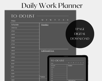 Planificador digital de trabajo desde casa, Planificador de trabajo para ipad, Buenas notas del planificador de trabajo, Horario de trabajo diario, Horario de trabajo, Planificadores de trabajo, lista de verificación