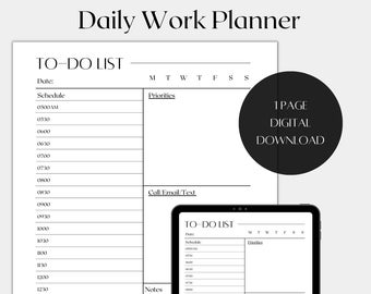 Planificador digital de trabajo desde casa, Planificador de trabajo para ipad, Buenas notas del planificador de trabajo, Horario de trabajo diario, Horario de trabajo, Planificadores de trabajo, lista de verificación