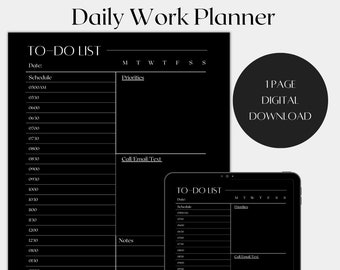 Planificador digital de trabajo desde casa, Planificador de trabajo para ipad, Buenas notas del planificador de trabajo, Horario de trabajo diario, Horario de trabajo, Planificadores de trabajo, lista de verificación