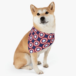 Captain America Shield Pet Bandana Collar