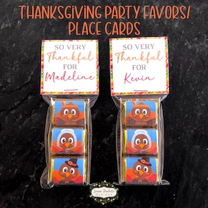 Carte de visite pour Thanksgiving, modèles d'emballage de chocolat pour les fêtes, idée cadeau pour une fête des amis, modèle personnalisé sur toile imprimable