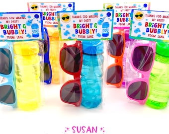 Kids Pool Party Favors, Summer Birthday Party Favors, Summer Camp Sunglasses, Sand & Bubbles Gift, Assembled Goody Bags