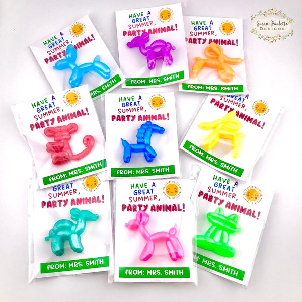 End of Year Gift, End of School Class Gifts for Students, Balloon Dog Bulk Teacher Gifts for Students, Last Day of School Party Favors