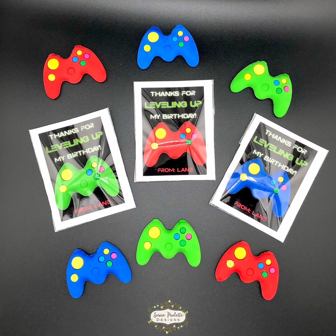 Video Game Birthday Party Favors, Gamer Controller Eraser Gift for