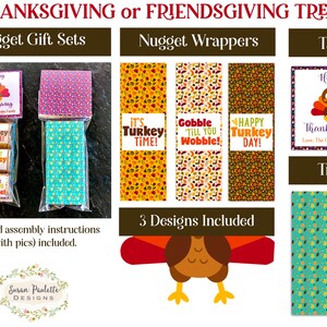 Thanksgiving Party Favors, Holiday Chocolate Wrapper Templates ...