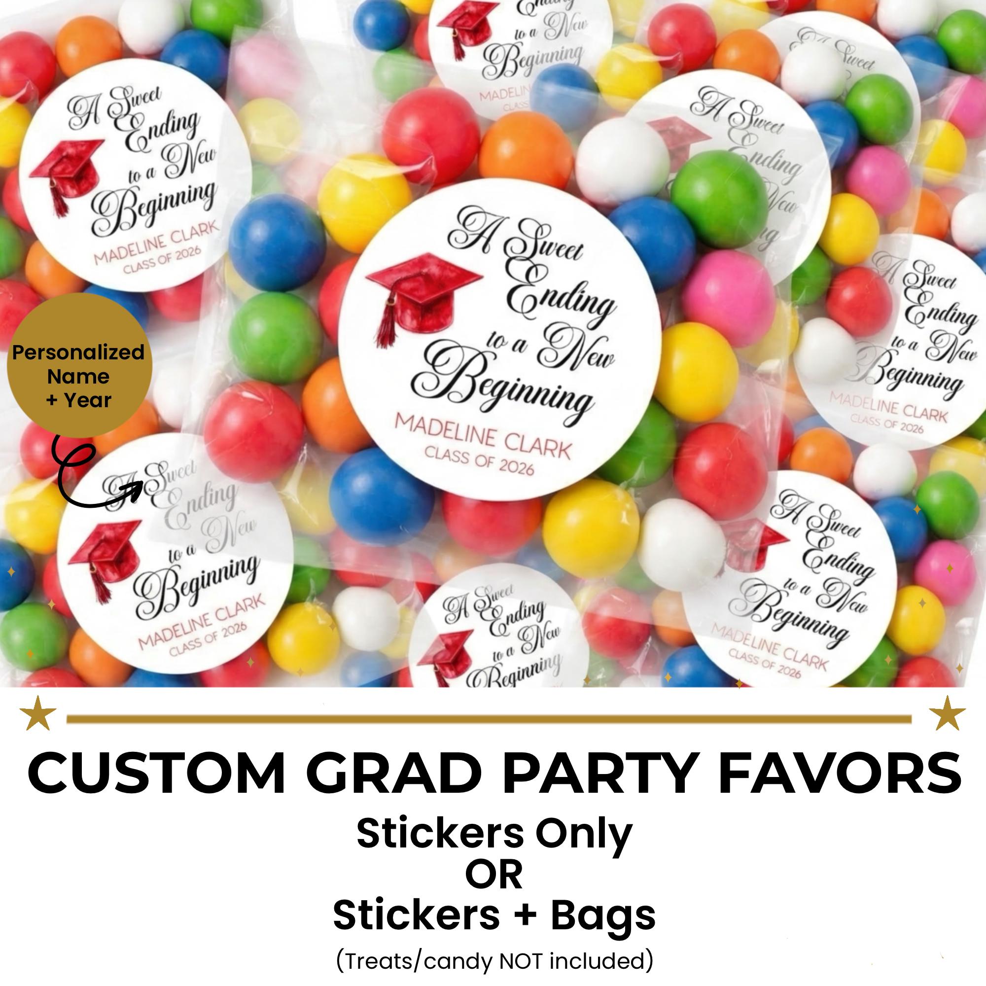 Grad Candy Graduation Candy Buffet Favors | Grad Candy Treat Bags | Personalized ...