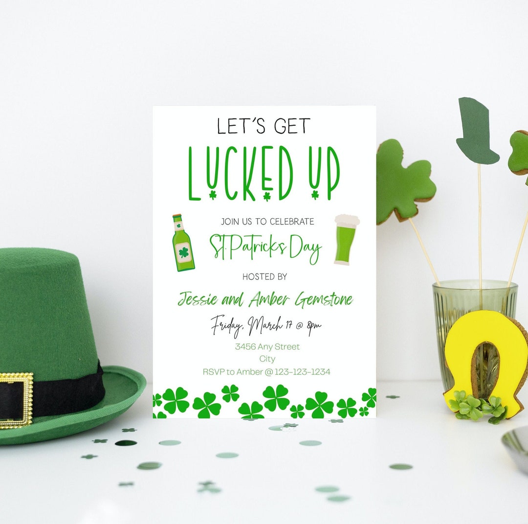 st paddys day party template