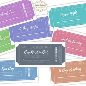 Buono regalo di compleanno modificabile, buono regalo per una divertente idea regalo a sorpresa per la festa della mamma e del papà, download digitale, design moderno e minimalista