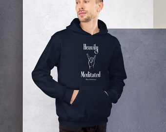 Rock N Roll "Heavily Meditated" Unisex Baumwollmischung Konzert Hoodie Relaxed Fit Musik & Meditation T-Shirt - Perfekt für einen ganzheitlichen Lebensstil
