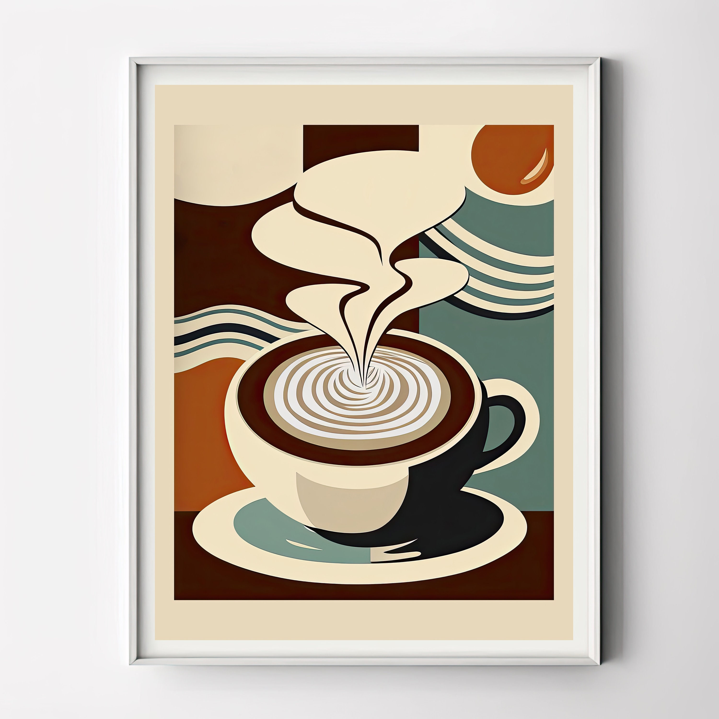 Set of 3 Mid Century Modern Kitchen Art Prints, Coffee Decor, Retro ...