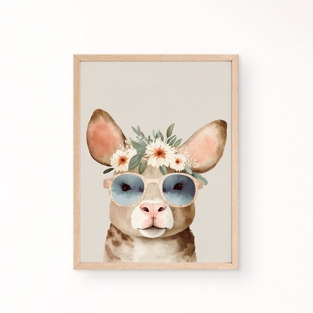 Farm Animal Nursery Prints, Farm Nursery Decor Cow, Farm Baby Animals
