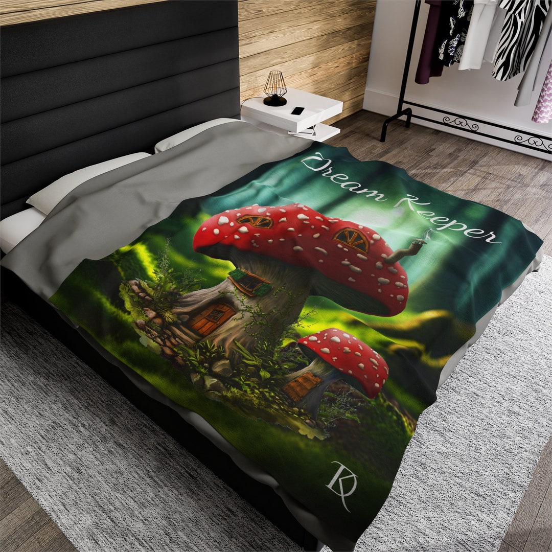 Cottagecore Mushroom Blanket,mushroom Bedding,magic Mushroom Woodland