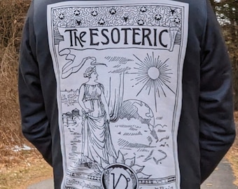 Esoteric witchcraft Tapestry moon hoodie, Goth gift for him, Goth gift for her,witchy hoodie,plus size goth