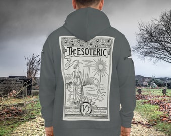 Esoteric, tapestry space back print witch hoodie