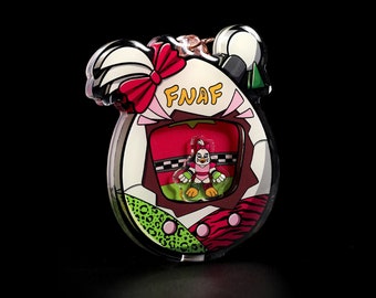 Shaker FNAF Glamrock Chica Tamagotchi Keychain