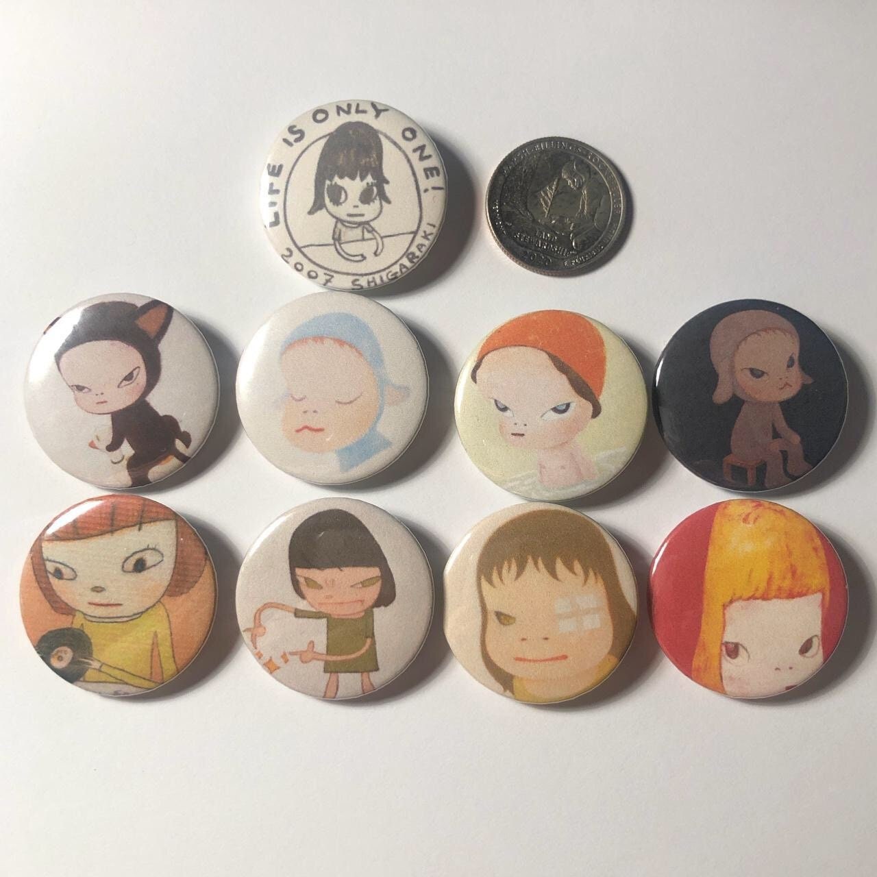 Bundle of 9 Nara Yoshitomo Pins