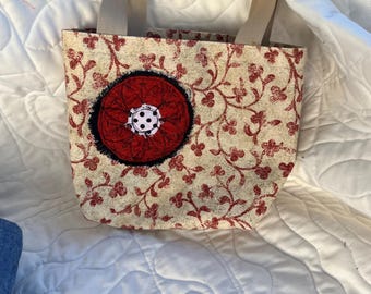 Beverage carrier, fabric bag, small things bag, makeup bag, boho style bag, catch all bag, lunch bag, snack bag, car organizer,