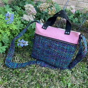 Bolso bandolera mediano, bolso de tela, bolso bandolera de algodón, bolso de viaje, monedero para teléfono y cartera, bolso de mano o bandolera.