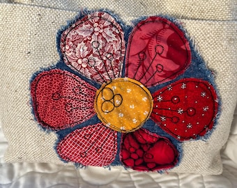 Shoulder bag, fabric bag, linen purse bag, everyday purse, zipper pocket, natural fiber purse, crossbody bag, shabby chic bag, boho bag