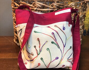 Shoulder bag, fabric bag, linen purse bag, everyday purse, professional purse, crossbody bag, natural fibers, linen purse, handmade bag