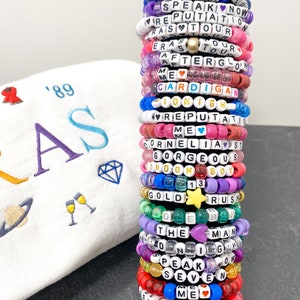 Pack of 2, 5, or 10 Eras Friendship Bracelets, Eras Outfit, Stocking Stuffer, Valentines Gift, Christmas Gift, Bridal Shower