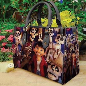 Disney Coco Shoulder Bags Handbags Halloween Women Shopping Tote Skull  Canvas Fashion Eco Travel Cool Black School New Arrival