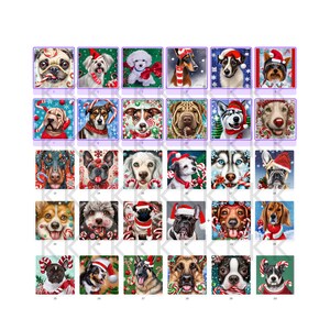 Merry Doggy Christmas, Hund Kunst, Hund Liebhaber, Ai Art, Digitaler Download, druckbar, Printable, Print on Demand, Small Business Use Lizenz, Wandkunst