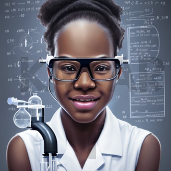 Smart Girls Club, Black Girls in STEM, Black Girl Magic, Science and Tech, Instant Download, Education, Wall Art, Digital Download (B)