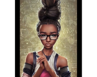 Smart Girls Club, Black Girls in STEM, Black Girl Magic, Science and Tech, Education, Poster (C)