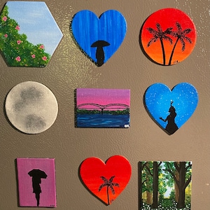 mini canvas fridge magnets
