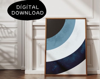 Blue Evil Eye Print: Turkish Nazar Boncugu Wall Art (Digital Download)