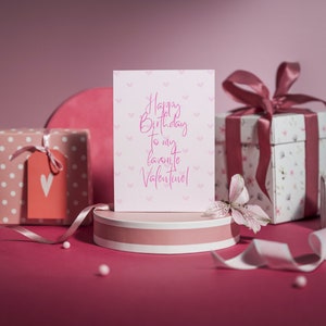 Carte pliable imprimable Joyeux anniversaire Saint-Valentin