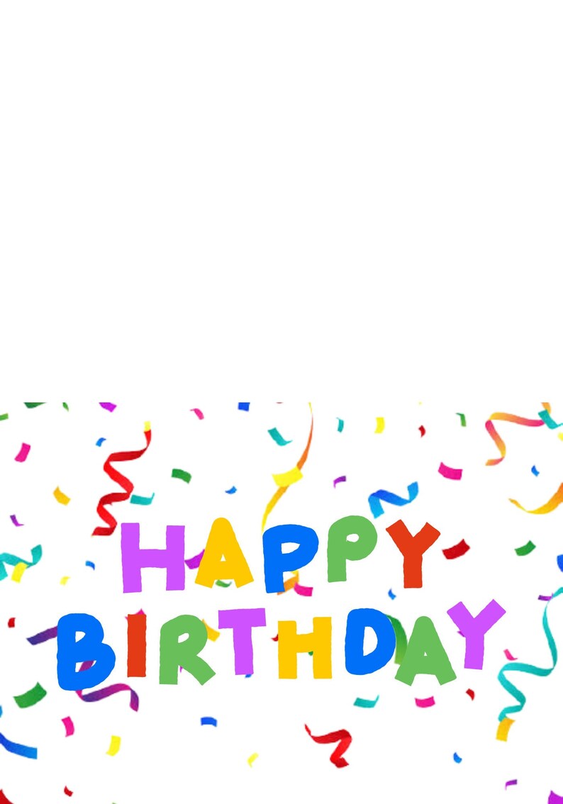 Printable Happy Birthday Card Etsy