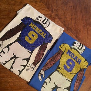 Glitter Back of Player Shirt