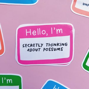 Hello Im Sticker, Funny Name Tag, Waterproof Name Badge - Etsy