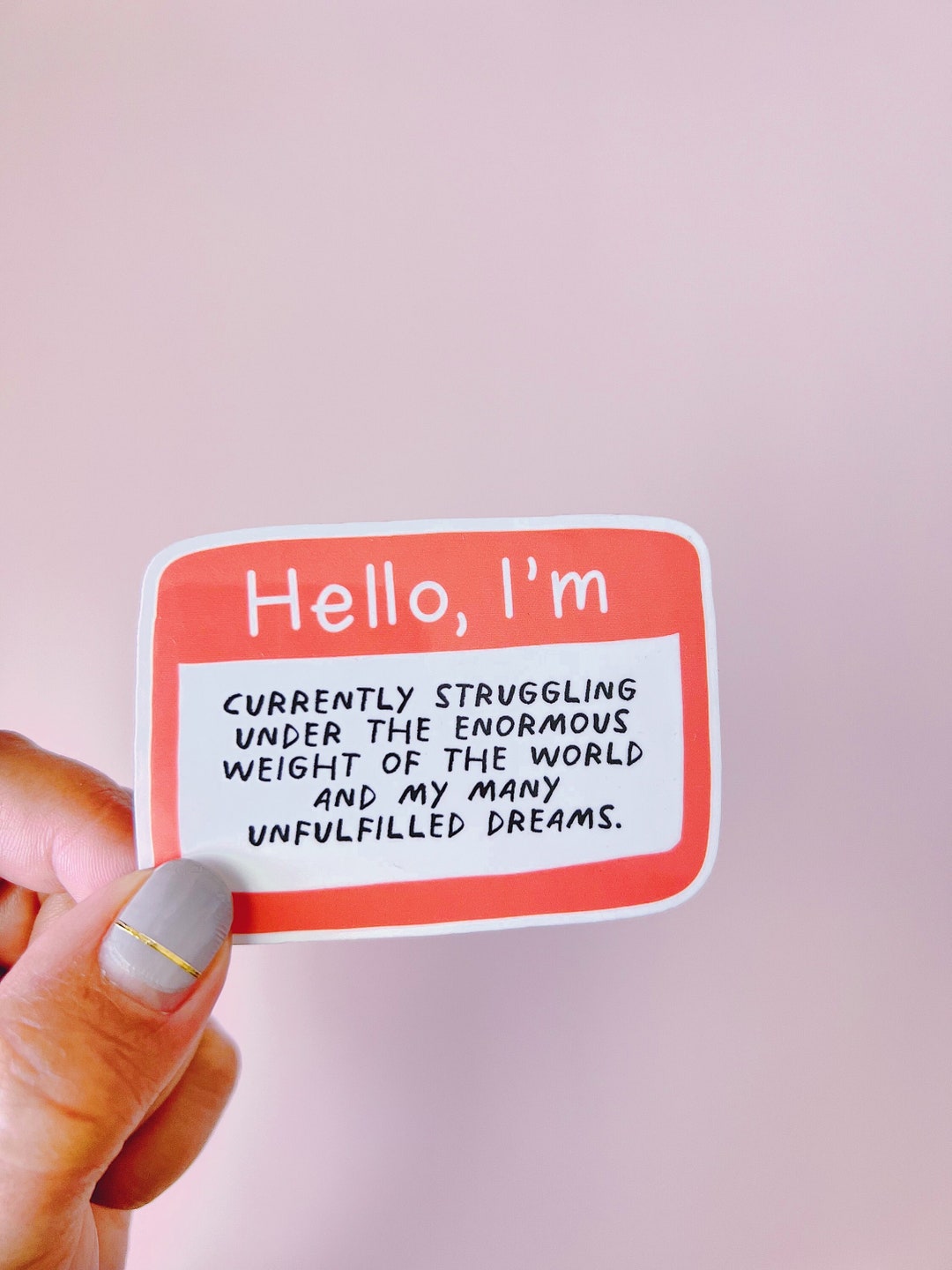 Hello Im Sticker, Funny Name Tag, Waterproof Name Badge Etsy