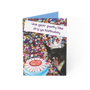 Purrrfect Birthday - Card (Single or Pack of 10) | Cat Lover Gift | Cat Themed Birthday Card | Funny Cat Birthday Card | Free Shipping