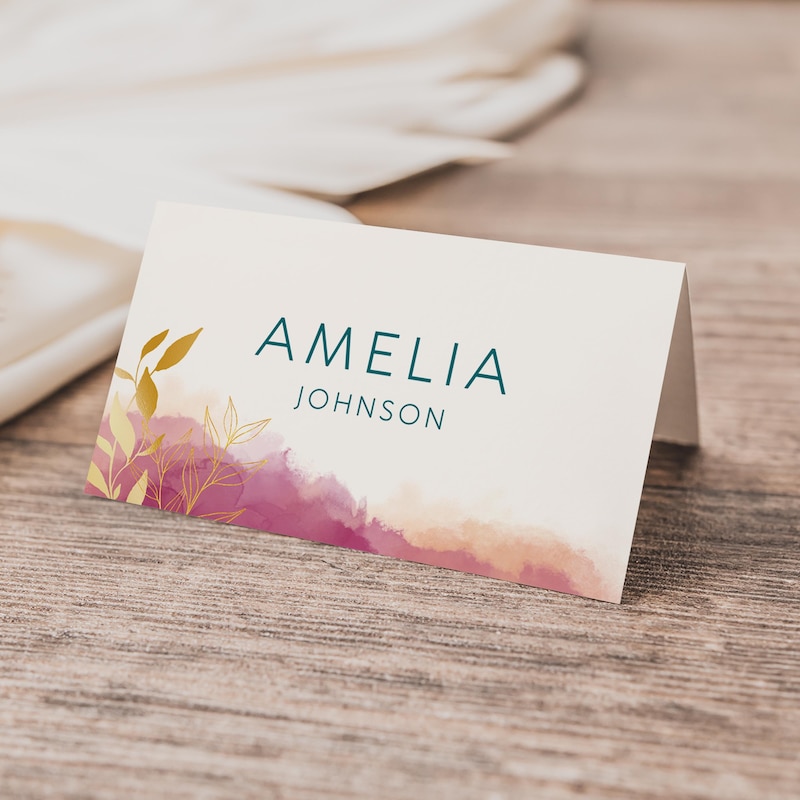 Foldable Name Plate - Etsy