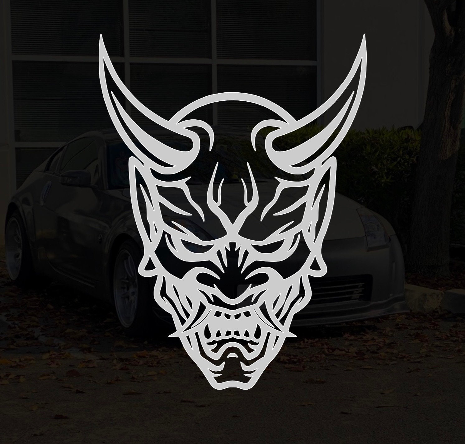 JDM Oni Mask Decal Vinyl Decal Sticker JDM Car Decal Etsy