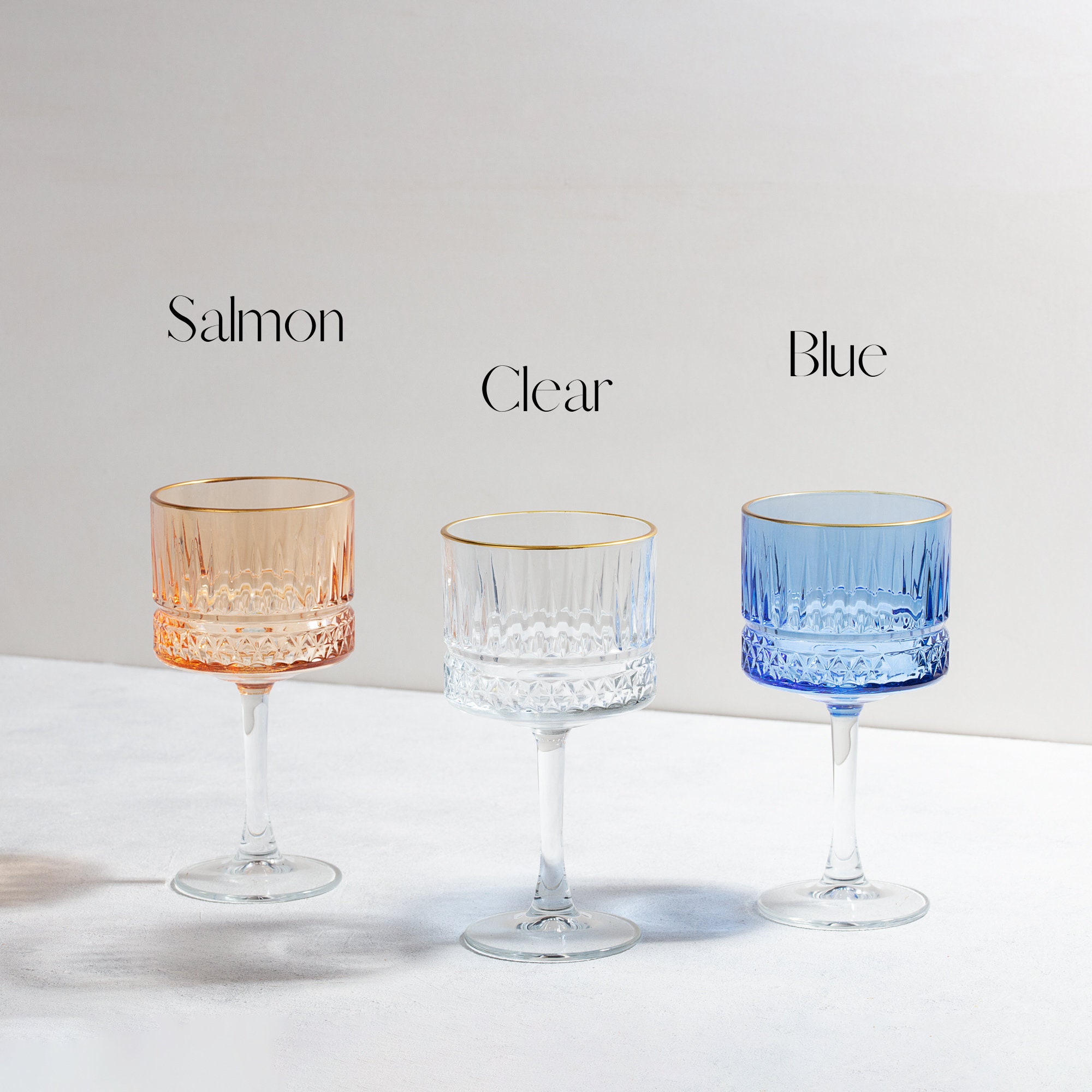 Vintage Colored Wine Glass Crystal Cut Wine Glass Unique Etsy UK