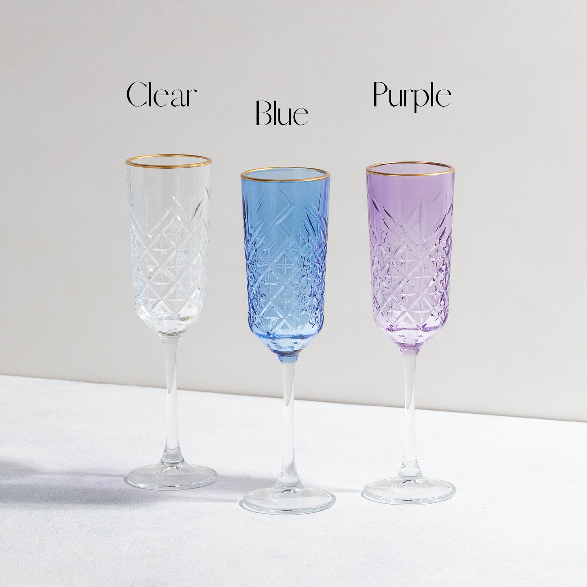 Champagne Toasting Glasses for the Couple