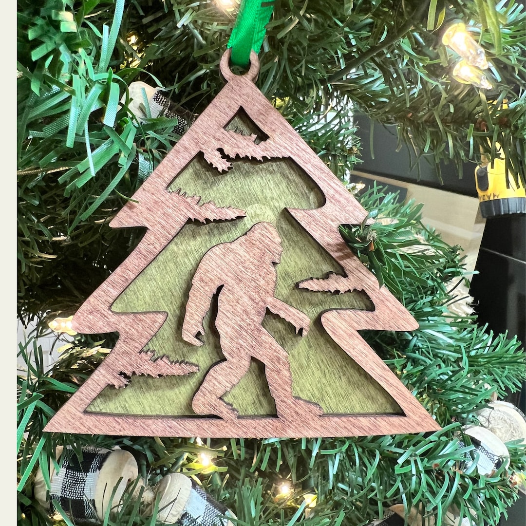 Christmas Tree Big Foot Ornament Bigfoot Big Foot Enthusiast Yeti Ornaments Sasquatch Ornaments